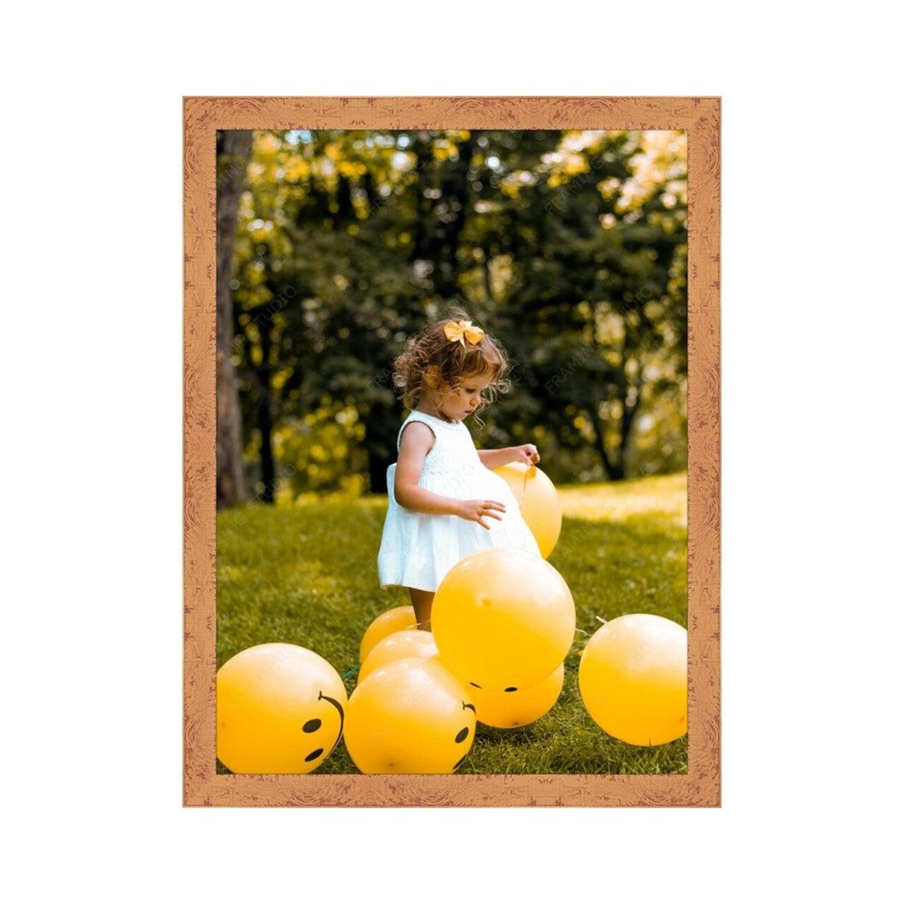 Orange Barnwood Picture Frame Distressed Rustic - Custom Framing